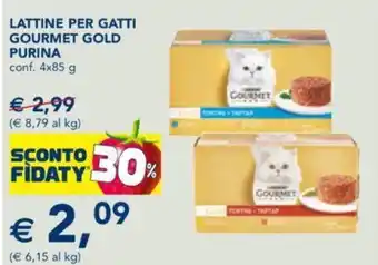 Esselunga LATTINE PER GATTI GOURMET GOLD PURINA conf. 4x85 g offerta
