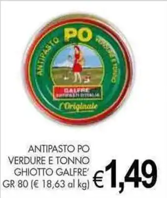 PrestoFresco ANTIPASTO PO VERDURE E TONNO GHIOTTO GALFRE' GR 80 offerta