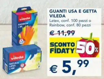 Esselunga GUANTI USA E GETTA VILEDA offerta