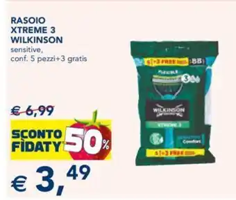 Esselunga RASOIO XTREME 3 WILKINSON offerta