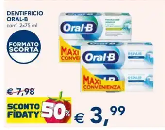 Esselunga DENTIFRICIO ORAL-B conf. 2x75 ml offerta