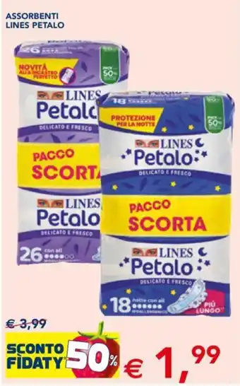 Esselunga ASSORBENTI LINES PETALO offerta