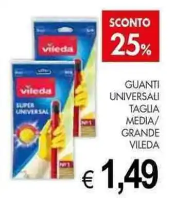 PrestoFresco GUANTI UNIVERSALI TAGLIA MEDIA/ GRANDE VILEDA offerta