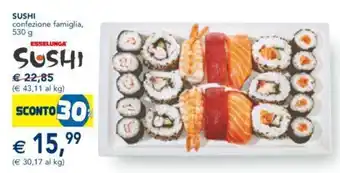 Esselunga SUSHI confezione famiglia, 530 g offerta