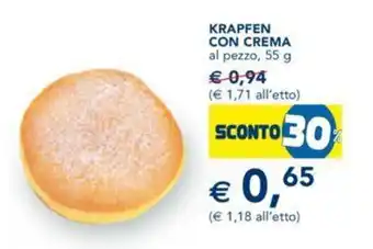 Esselunga KRAPFEN CON CREMA al pezzo, 55 g offerta
