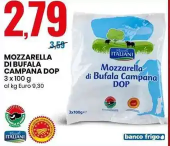 Eurospin MOZZARELLA DI BUFALA CAMPANA DOP 3 x 100 g offerta