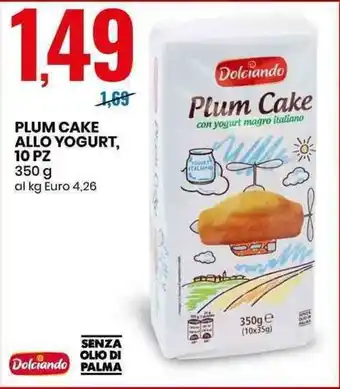 Eurospin PLUM CAKE ALLO YOGURT, 10 PZ 350 g offerta