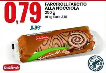 Eurospin FARCIROLL FARCITO ALLA NOCCIOLA 250 g offerta