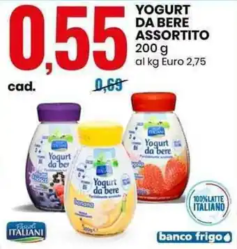Eurospin YOGURT DA BERE ASSORTITO 200 g offerta