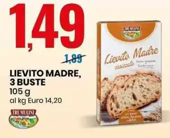 LIEVITO MADRE, 3 BUSTE 105 105 g al kg Euro 14,20