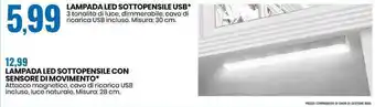 Eurospin LAMPADA LED SOTTOPENSILE USB offerta