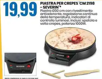 Eurospin PIASTRA PER CREPES 'CM 2198 -SEVERIN offerta