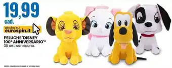 Eurospin PELUCHE 'DISNEY 100° ANNIVERSARIO' 30 cm offerta
