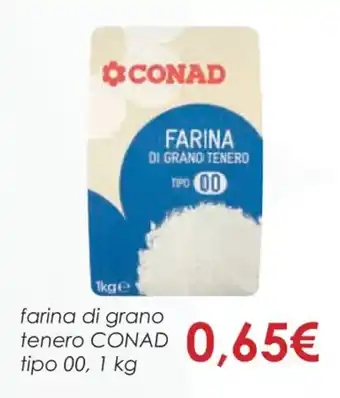 Conad farina di grano tenero CONAD tipo 00, 1 kg offerta