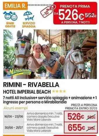 Eurospin RIMINI - RIVABELLA HOTEL IMPERIAL BEACH offerta