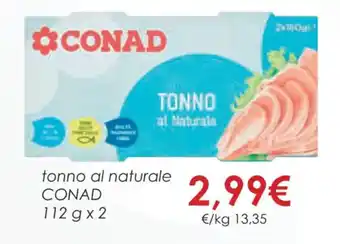 Conad tonno al naturale CONAD 112 gx 2 offerta