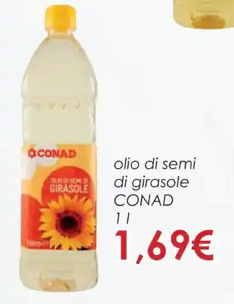 Conad olio di semi di girasole CONAD 1 l offerta