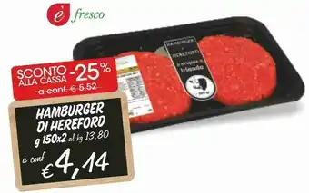 Sigma E Fresco Hamburger Di Hereford offerta