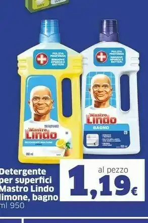 Sigma Mastro lindo Detergente Per Superfici Bagno 950 Ml offerta