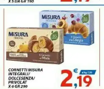 Vivo Supermercati Misura Dolcesenza 6 Cornetti Alla Ciliegia 290 G(ml) offerta