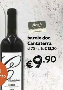 Borello Supermercati Barolo Doc Cantaterra offerta