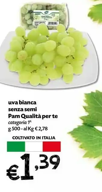 Borello Supermercati Pam Uva Bianca offerta