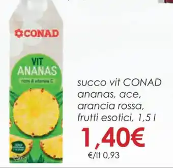 Conad Succo vit CONAD ananas, ace, arancia rossa, frutti esotici, 1,5 l offerta