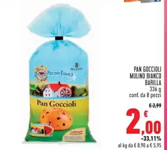 Conad Superstore PAN GOCCIOLI MULINO BIANCO BARILLA 336 g conf. da 8 pezzi offerta