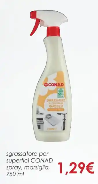 Conad sgrassatore per superfici CONAD spray, marsiglia, 750 ml offerta