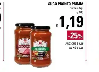 Basko Primia Sughi per pasta offerta