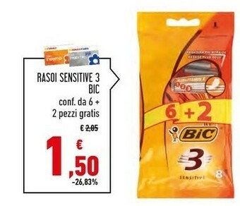 Conad Superstore Bic Rasoi Sensitive 3 offerta