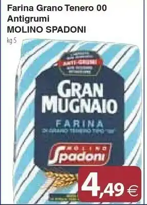 Docks Cash&Carry Molino Spadoni - Gran Mugnaio Farina di Grano Tenero Tipo "00" 1000 g(ml) offerta