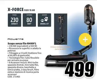 MediaWorld Rowenta Scopa senza filo RH99F1 offerta