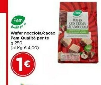 Metà Pam & Panorama - Snack Wafer Con Crema Alla Nocciola 250 G(ml) offerta