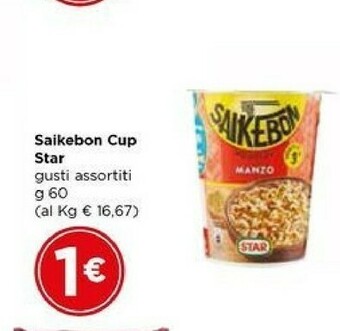 Metà Star Saikebon Pollo E Verdure 60 G(ml) offerta