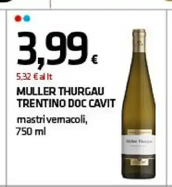Cavit Muller Thurgau Trentino Doc