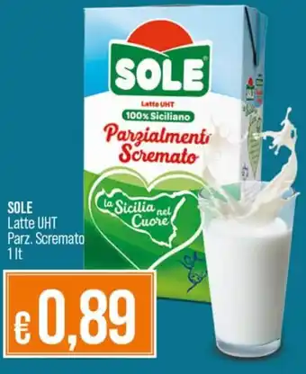 SOLE Latte UHT Parz. Scremato 1 lt