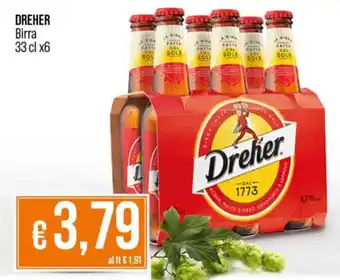 Ipercoop DREHER Birra 33 cl x6 offerta