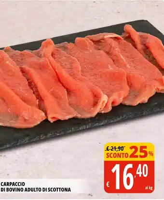 Tigros CARPACCIO DI BOVINO ADULTO DI SCOTTONA offerta