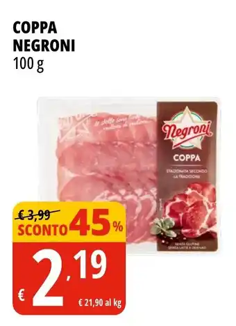 Tigros COPPA NEGRONI 100 g offerta