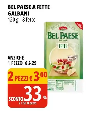 Tigros BEL PAESE A FETTE GALBANI 120 g- 8 fette offerta