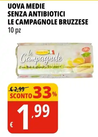 UOVA MEDIE SENZA ANTIBIOTICI LE CAMPAGNOLE BRUZZESE 10 pz