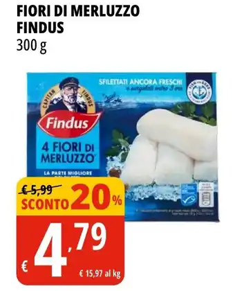 Tigros FIORI DI MERLUZZO FINDUS 300 g offerta