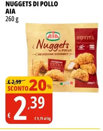 Tigros NUGGETS DI POLLO AIA 260 g offerta