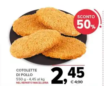 Todis COTOLETTE DI POLLO 550 g offerta