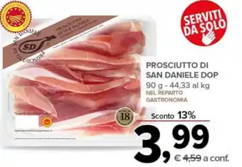 Todis PROSCIUTTO DI SAN DANIELE DOP 90 g offerta