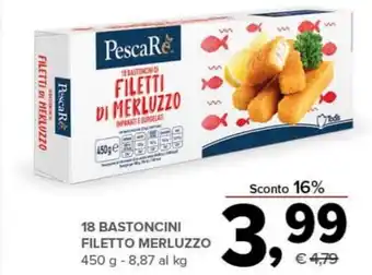 Todis 18 BASTONCINI FILETTO MERLUZZO 450 g offerta