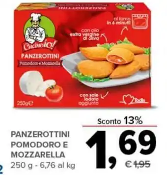 Todis PANZEROTTINI POMODORO E MOZZARELLA 250 g offerta