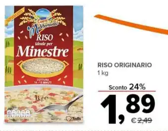Todis RISO ORIGINARIO 1 kg offerta