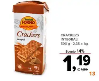 Todis CRACKERS INTEGRALI 500 g offerta